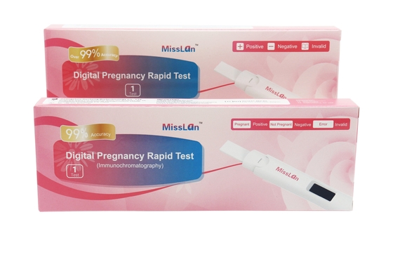 510k/CE Einfaches Ergebnis Lesen Digitaler Schwangerschaftstester eingebaut in Batterie